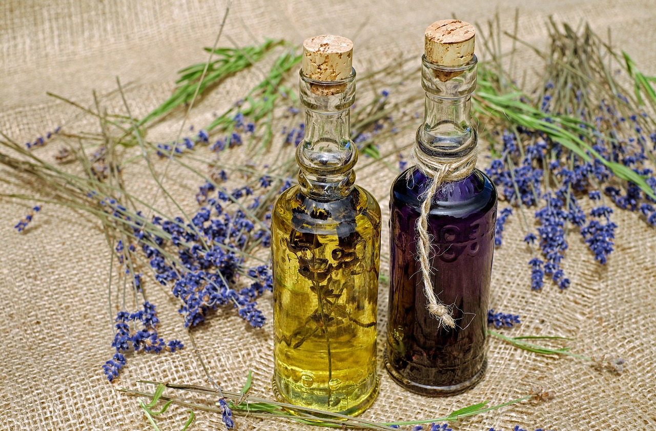 Botella de vinagre con esencia de lavanda 1 litro